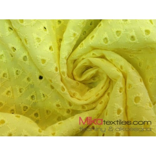 Tkanina bawełniana – żółta wzorzysta struktura